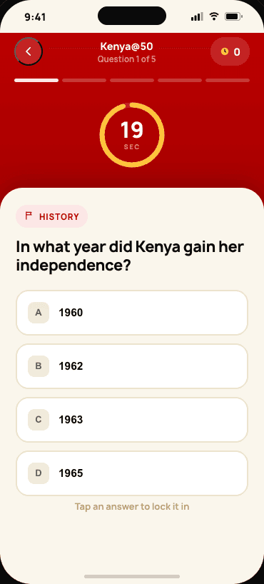 Live trivia question